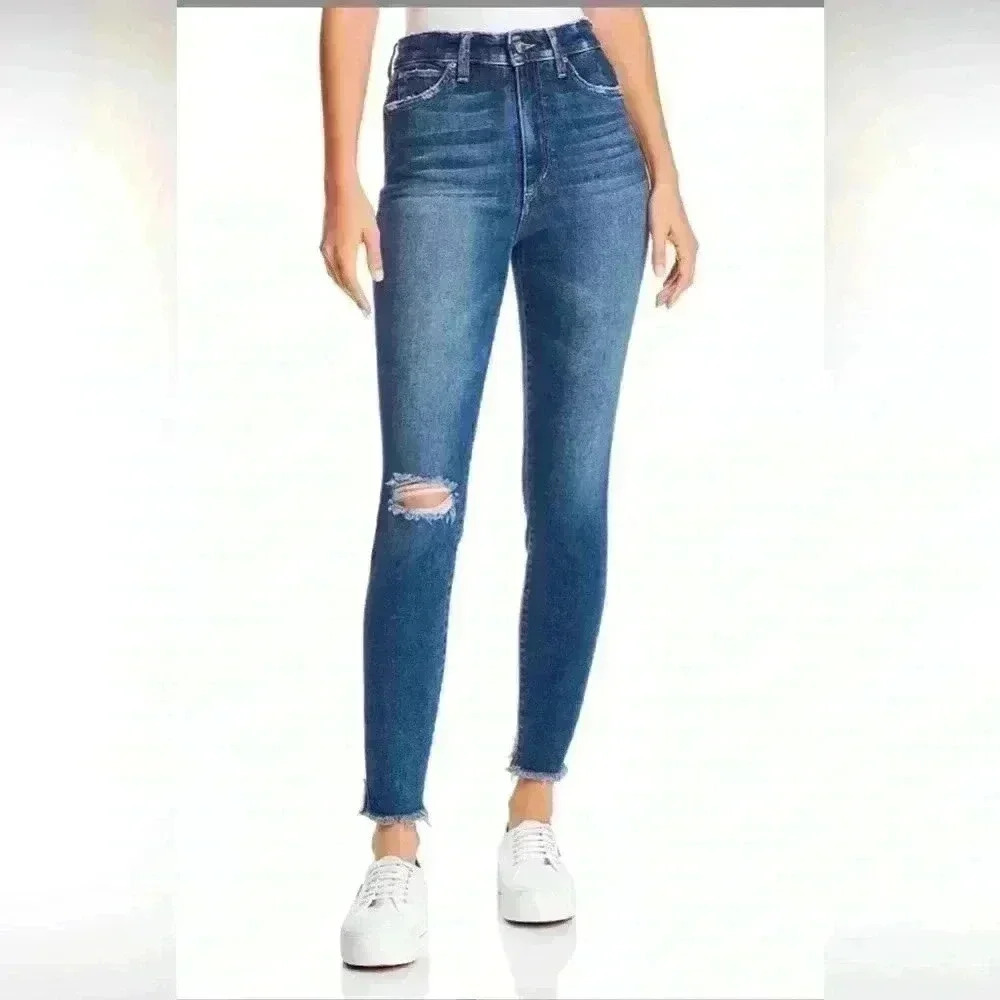 NWT Joe's Bella Frayed-Hem Skinny Jeans in Laynee Size 28
